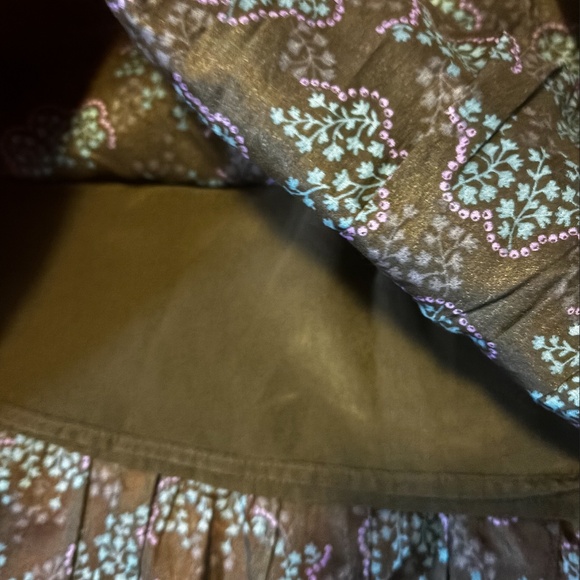 Anna Sui and Uniqlo collab black, blue and purple tiered peasant long skirt NWT - Picture 5 of 10